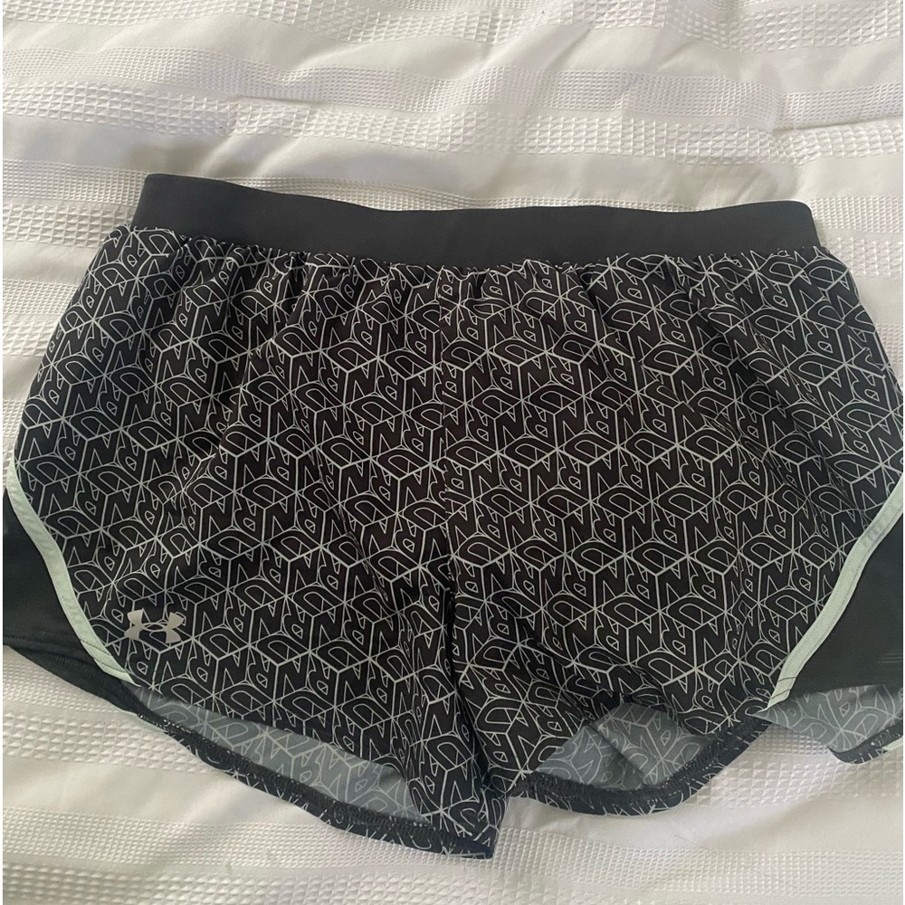 Black and White Under Armour Athletic Shorts